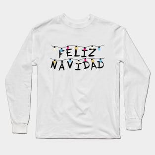 Luces Feliz Navidad Long Sleeve T-Shirt